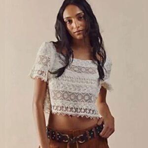 Free people One Amelie Crocheted Lace top